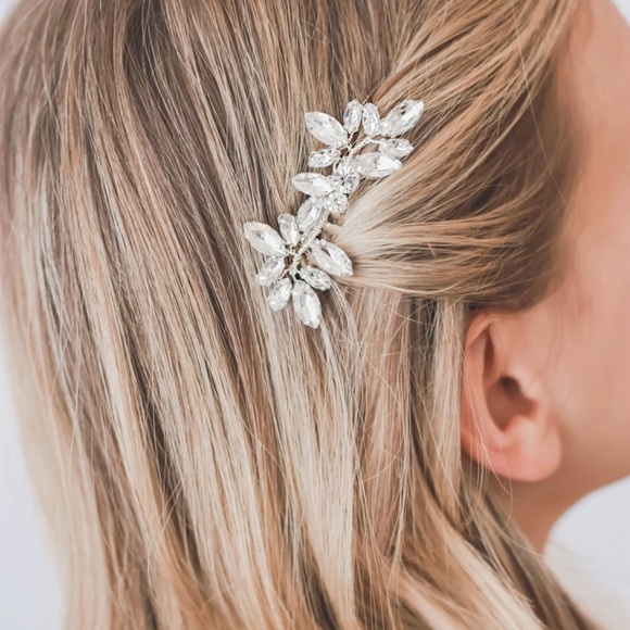 Crystal Bridal wedding hair clip. - Picture 4 of 9